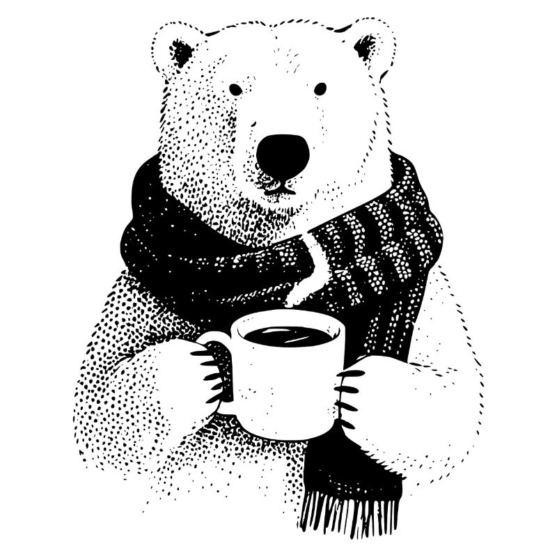 Ours polaire du café