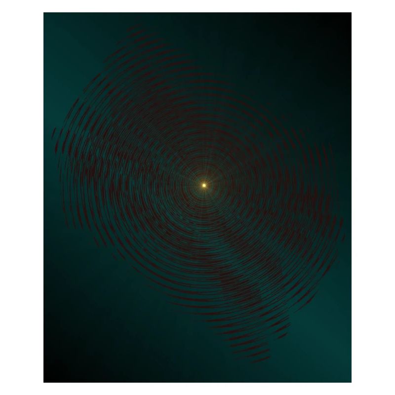 Spirale de lutte turquoise au centre