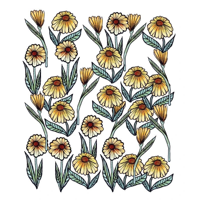 Sunlit Daisy Blumenmuster