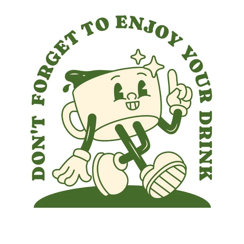 Don't Forget Your Drink – Retro Coffee
