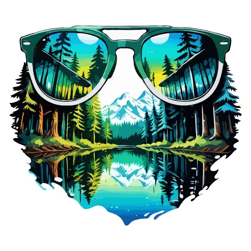 Sunglasses / Reflection / Forest / Reflection