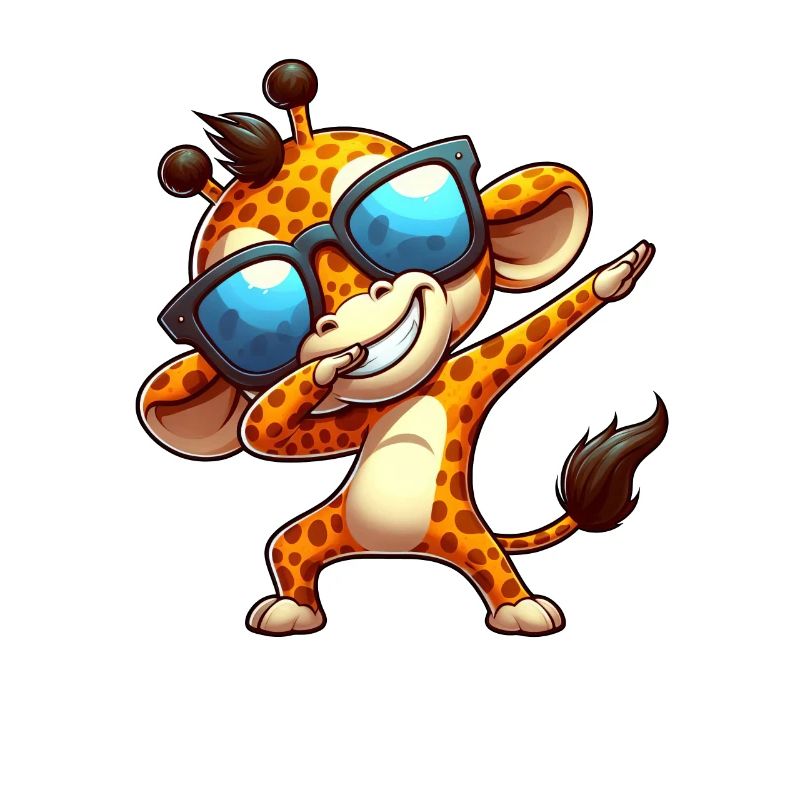 Cool Giraffe Dab Sunglasses Rainbow