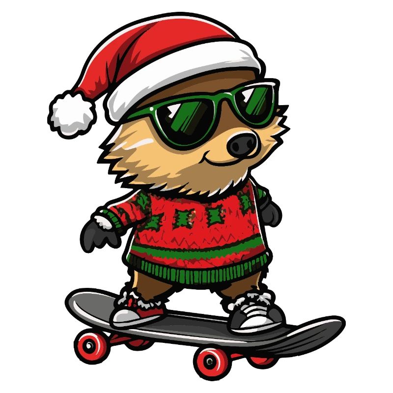 Hérisson Noël Drôle