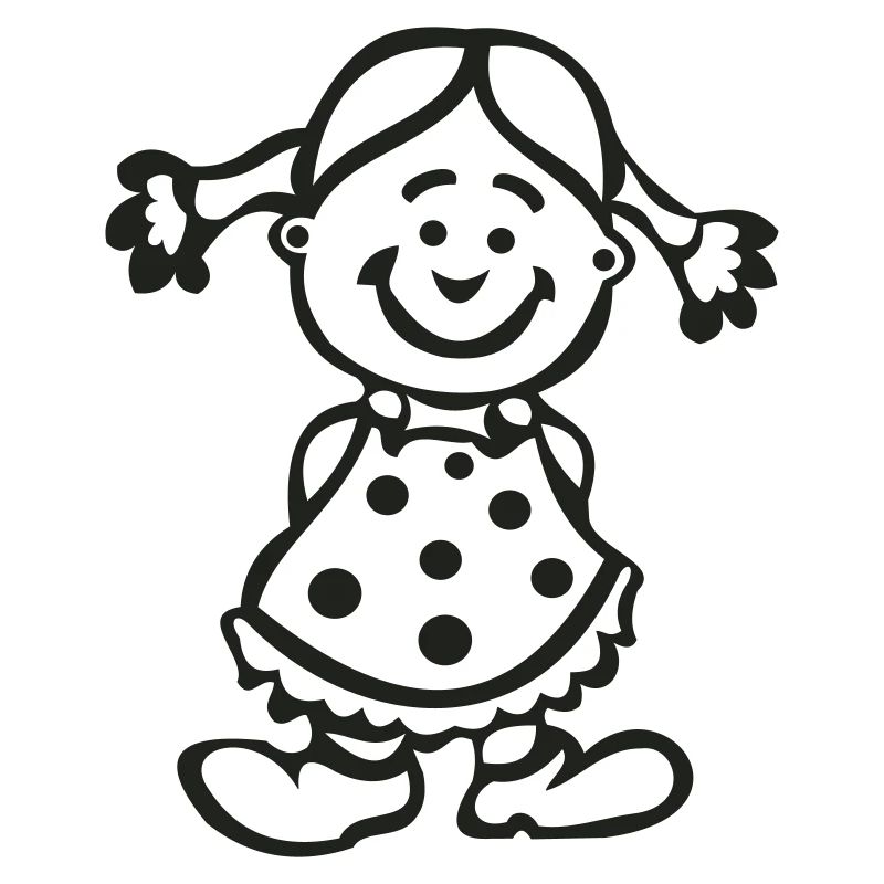 Fille joyeuse avec une robe à pois