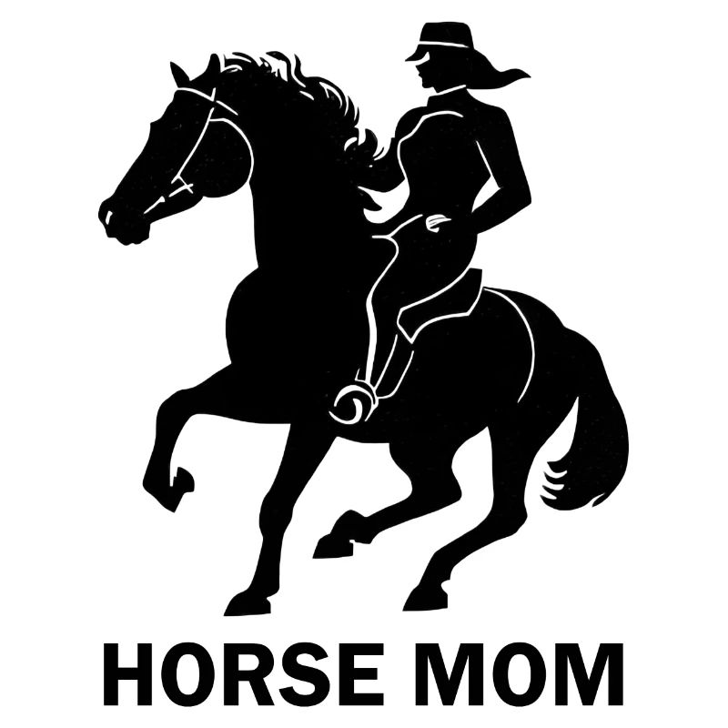 Horse Mom, cheval avec cavalier