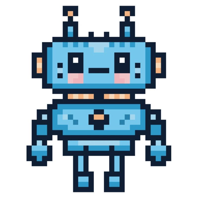 Pixel art robot