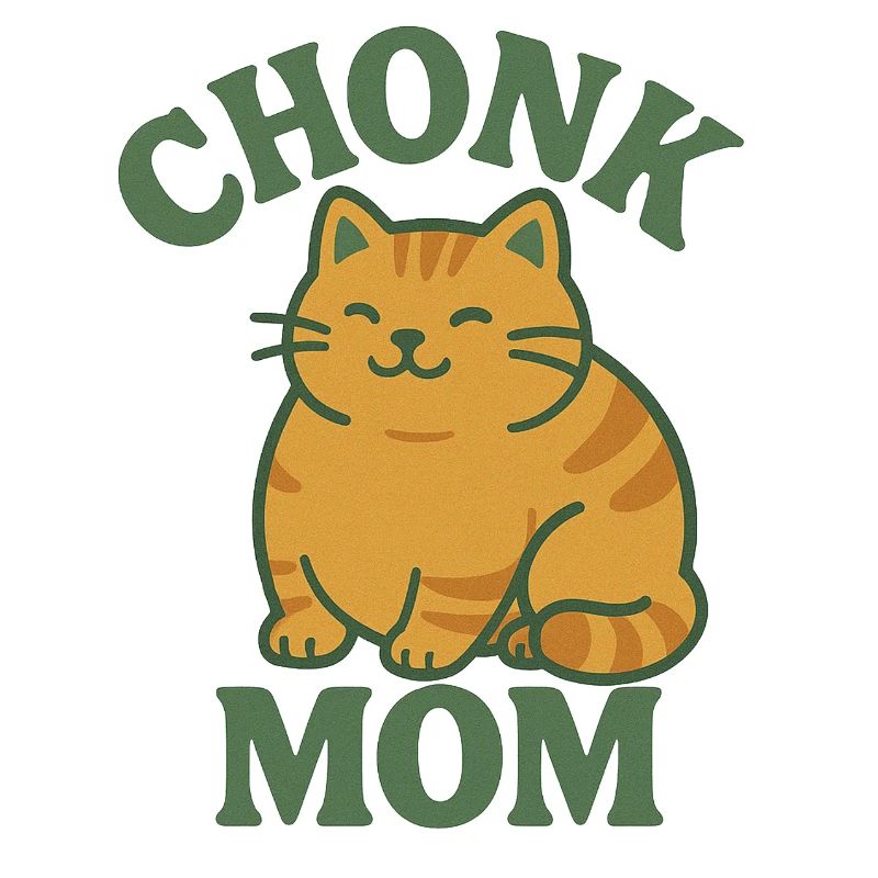 Chat roux Chonk Mom