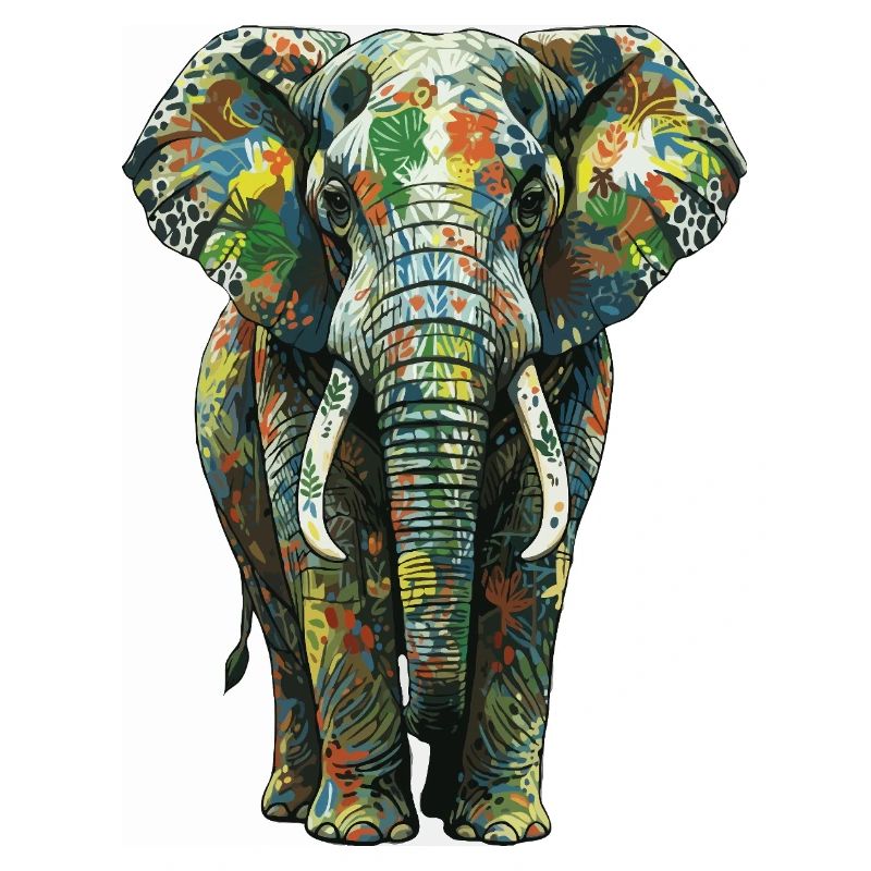 Flore colorée des éléphants
