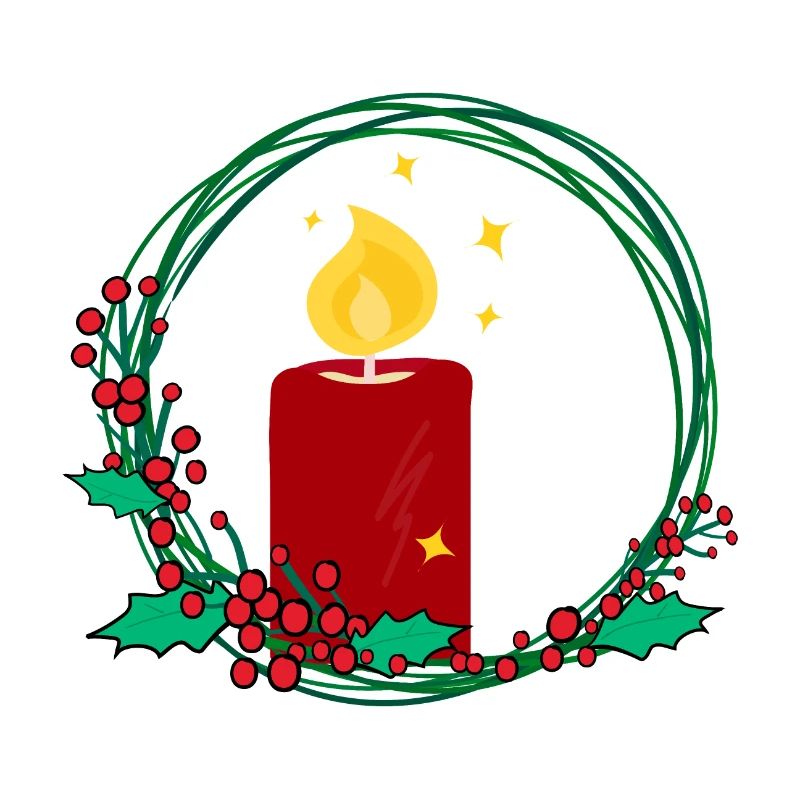 Weihnachtskranz mit Kerze