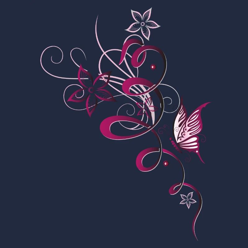 Spring flowers butterfly Spring cherry red