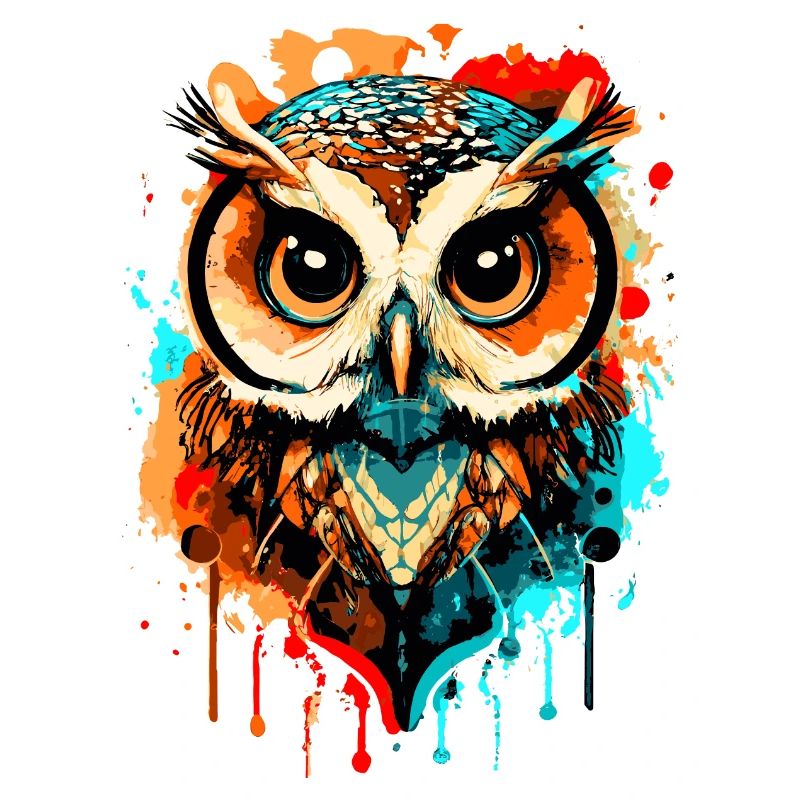 Eule Bunt - Nachteule - Schleiereule - Eulen Kauz