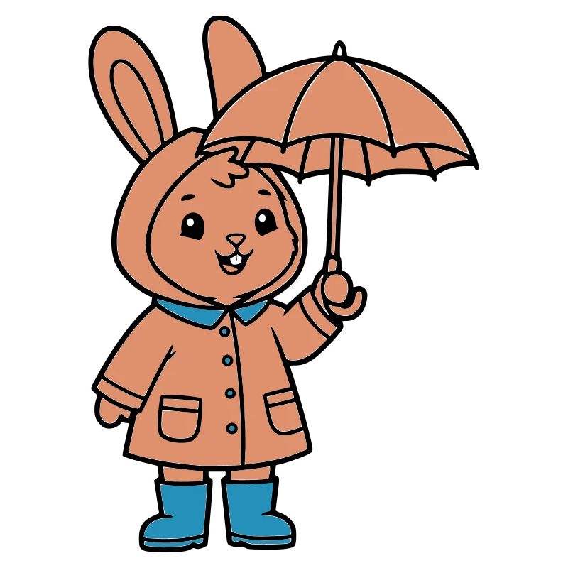 Petit parapluie de lapin mignon