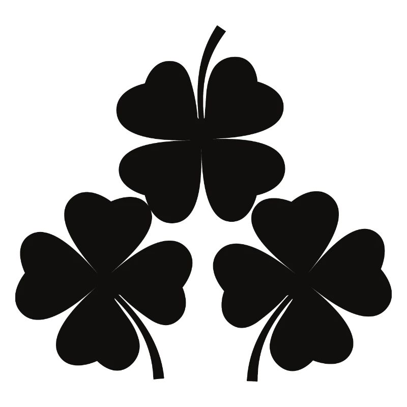 schwarze kleeblätter