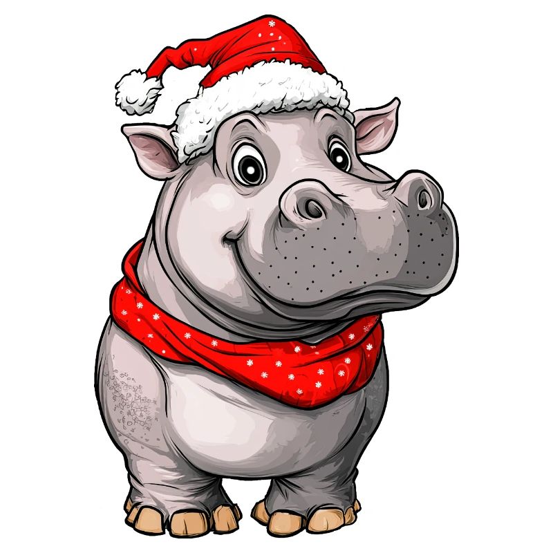 Weihnachten Nilpferd
