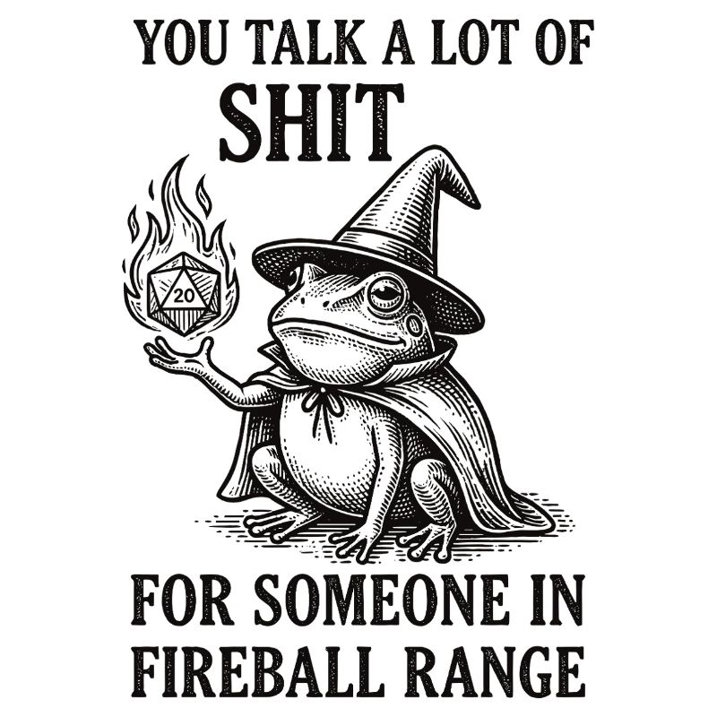 Fireball Range – RPG Magicien Grenouille Drôle