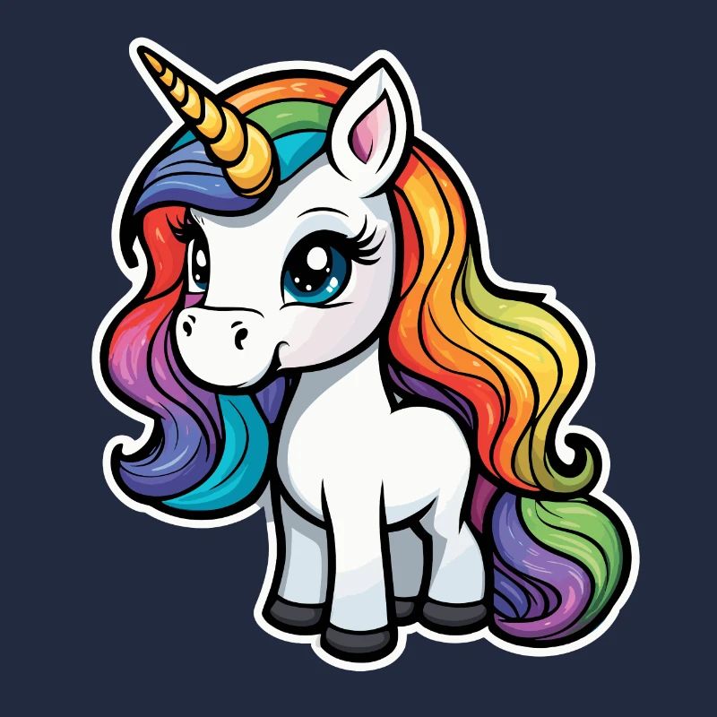 Regenbogen Einhorn Illustration