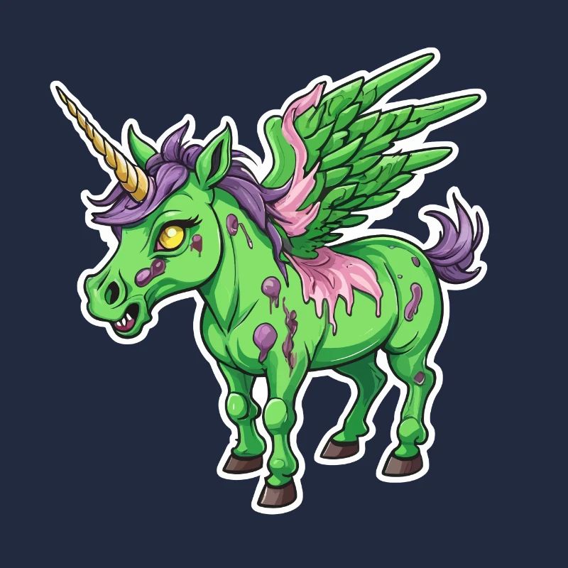 Zombie Einhorn Illustration