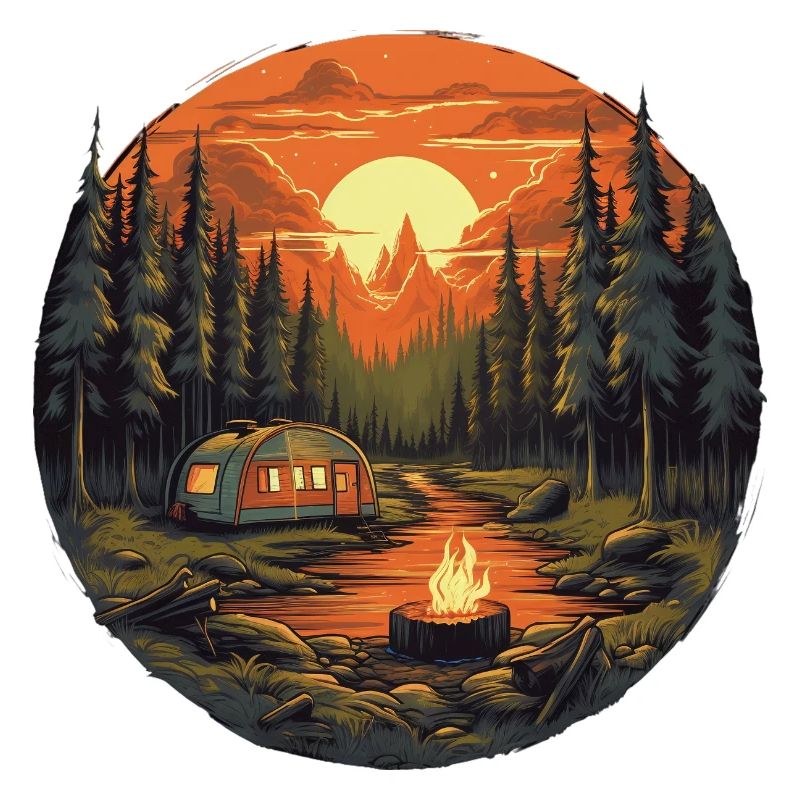Camping mit Campingwagen