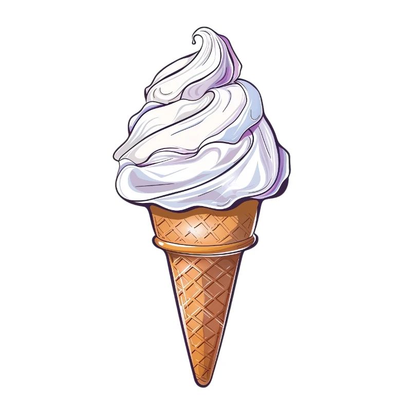 Cornet de glace sucrée d’été avec glaçage