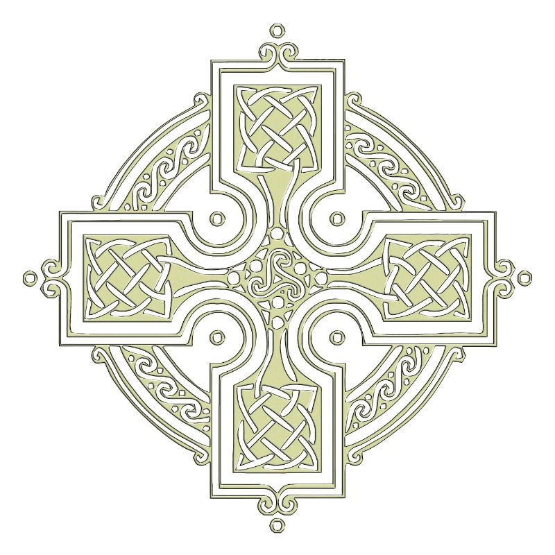 Keltische Kreise, Ecken, Farbfelder, Gothic-Symbole