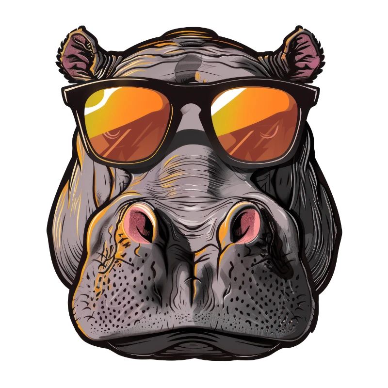 hippo, hippo, hippo, sunglasses, summer
