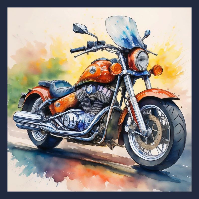 Bold Retro Motorcycle Design
