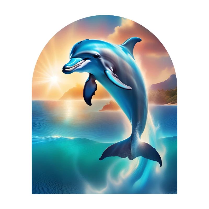 Un dauphin sortant de la mer