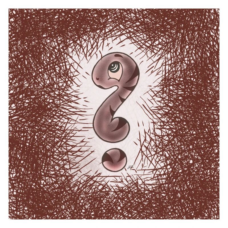 Mignon Point d’interrogation Serpent Brun