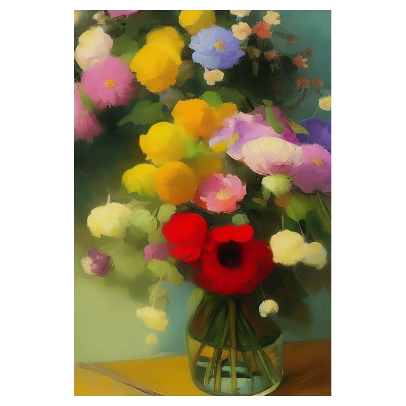 Fleurs et papillon