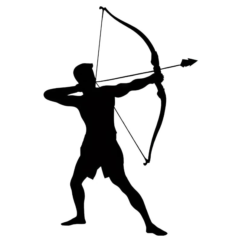 Silhouette d’archer, précise