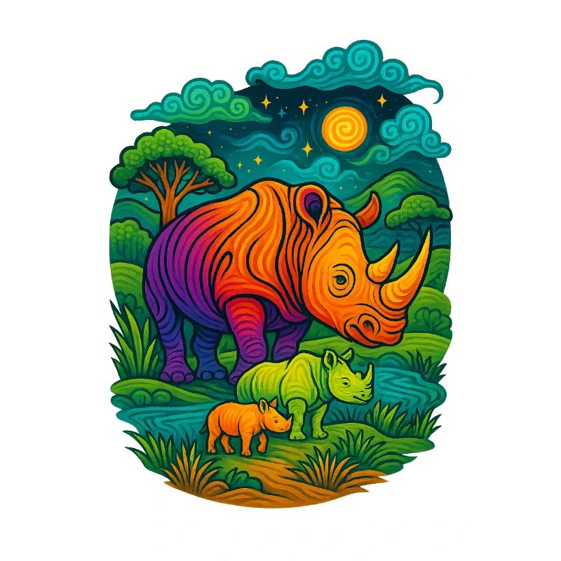 Regenbogen Rhino
