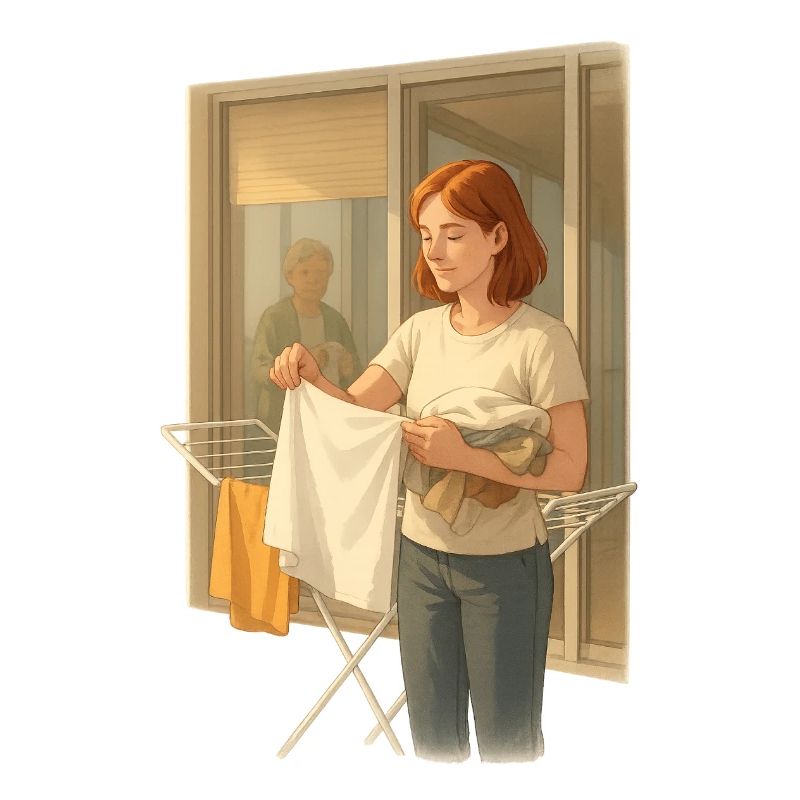 Laundry in the light: quiet everyday life
