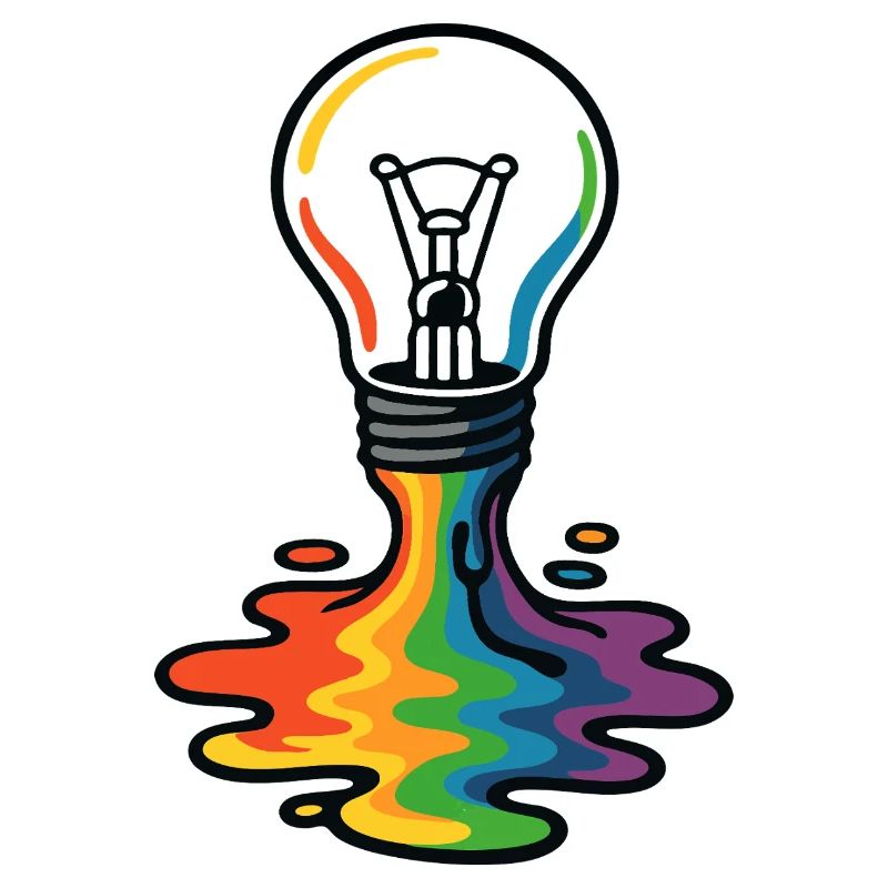 Rainbow Melt Lightbulb