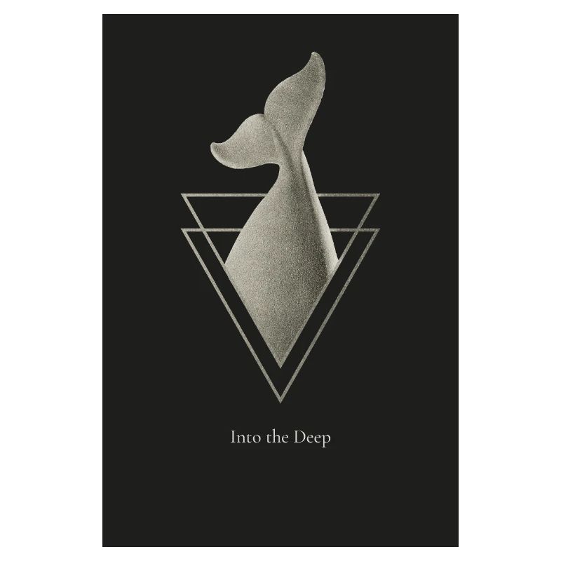 Into the Deep – Art minimaliste d’affiche de baleines
