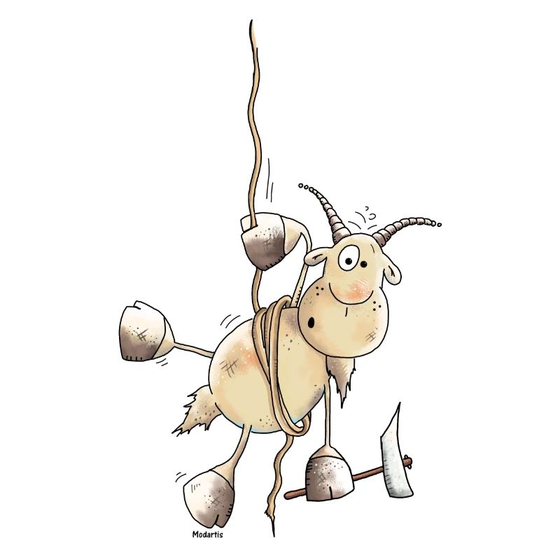 Abenteuerlustiger Steinbock - Bergsteiger
