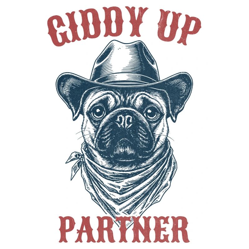 Giddy Up Partner - Pug