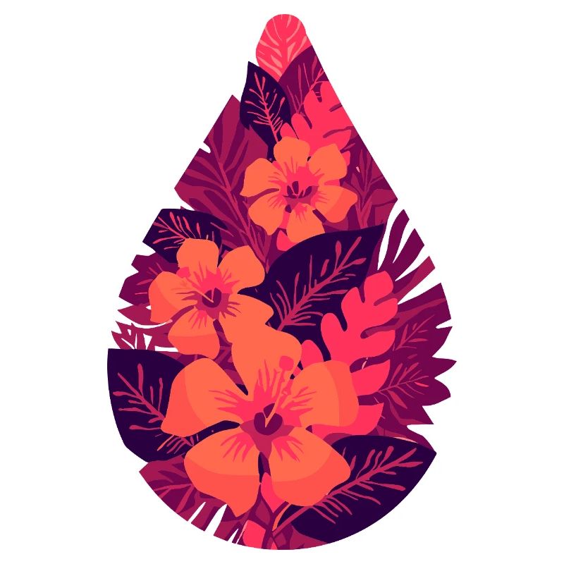 Feuilles de feu de la flore