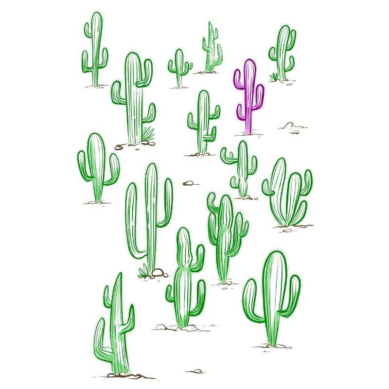 Cactus désert vert et violet
