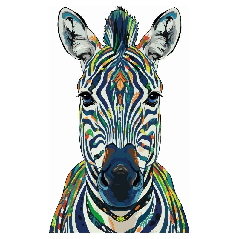 Buntes Zebra