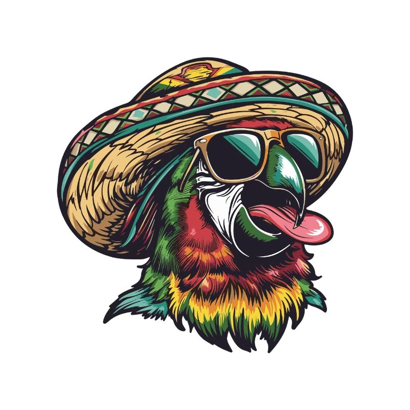 Parrot Comic Funny Sombrero