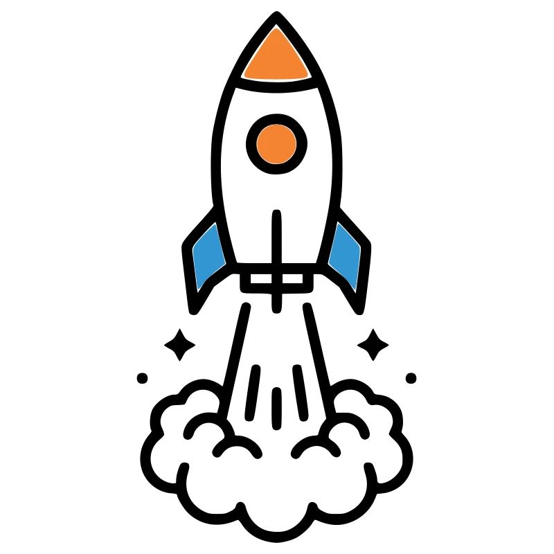 Rakete Start Weltraum Comic