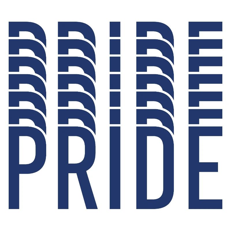 Blue Pride Geometrisches Muster