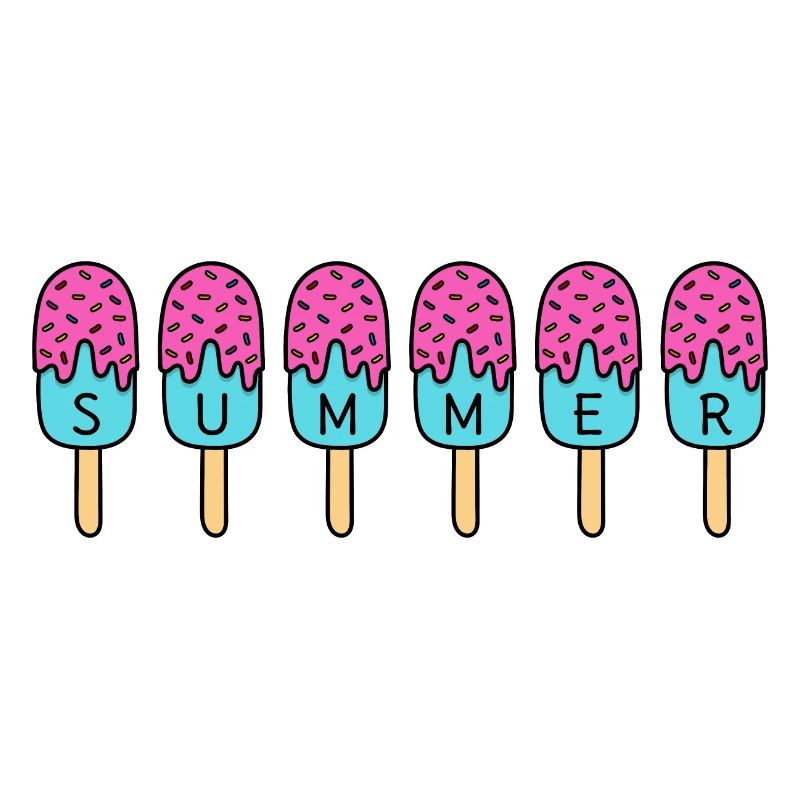 Summer - Eis essen - pink - Sommer - Hitze - Eis