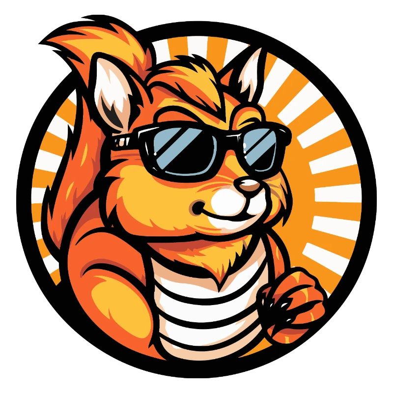 Eichhörnchen Comic Cool Sommer