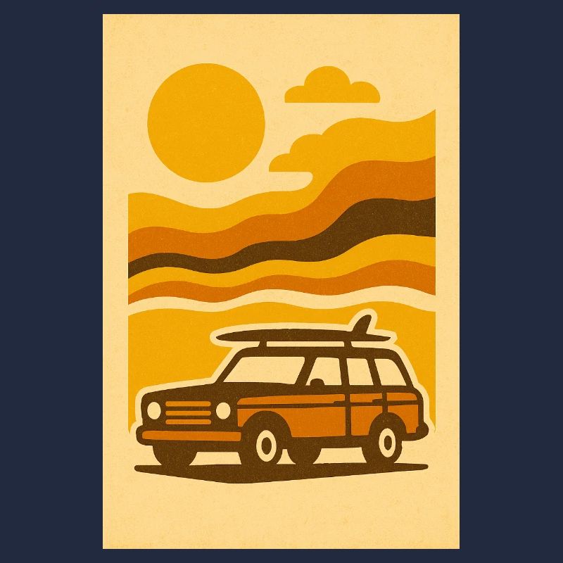 Sunset Ride – 70s Surf Wagon Edition