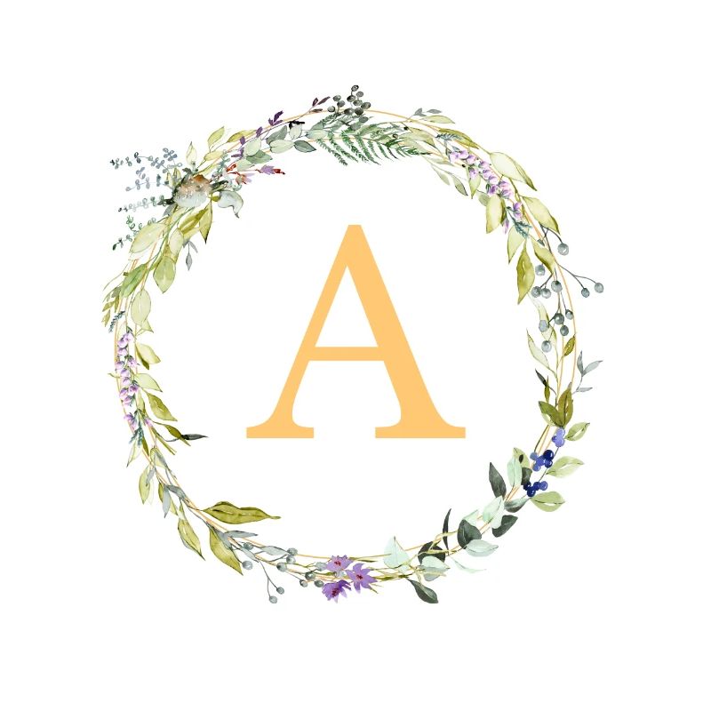 A Monogramm Eukalyptus-Kranz