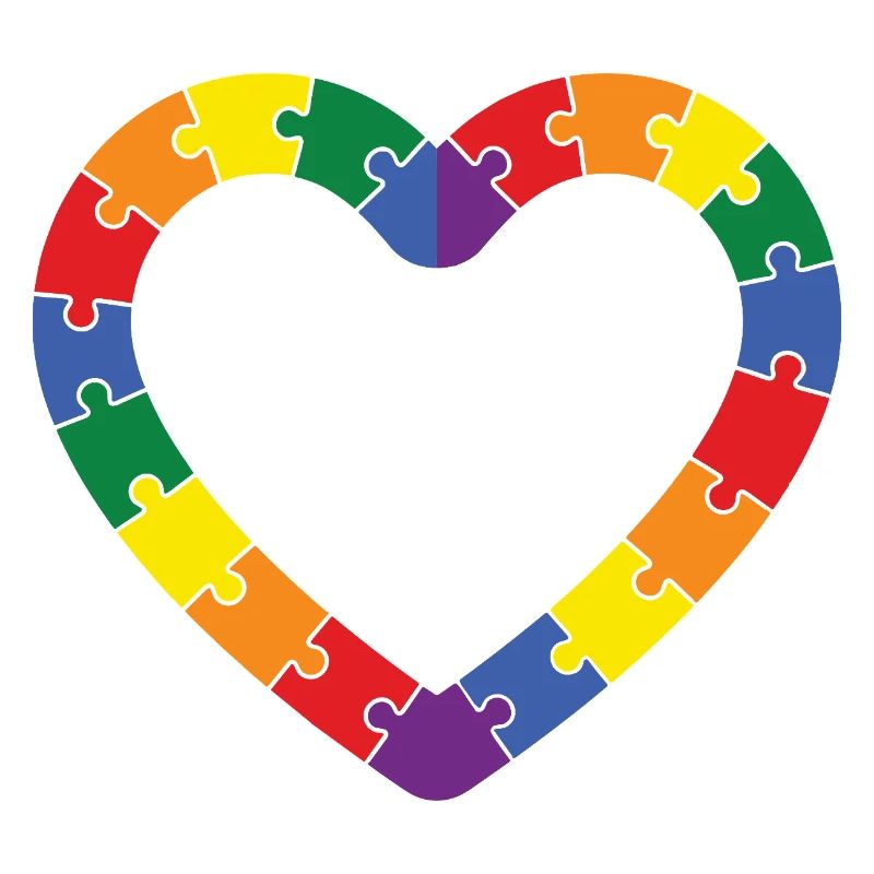 Conception de cœurs d’un puzzle pour l’autisme