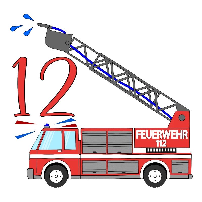 Camion de pompiers 12e anniversaire