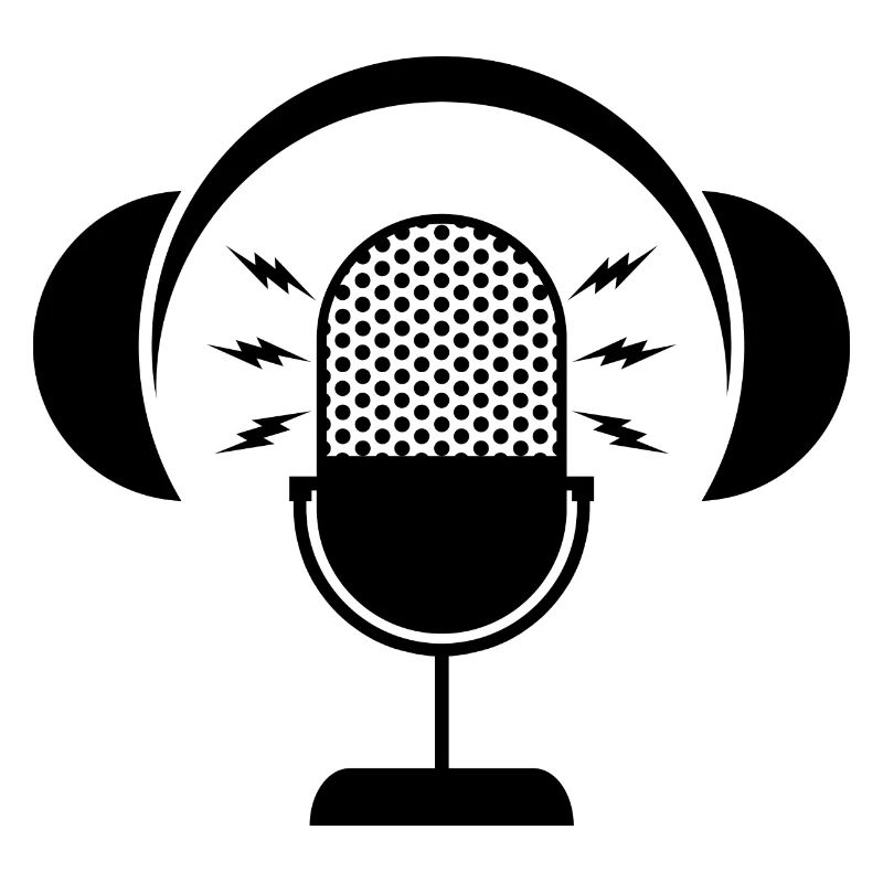 Podcast-Mikrofon & Kopfhörer