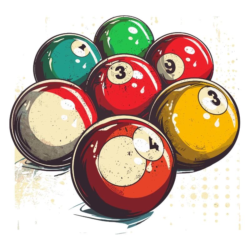 Boules de billard graphiques